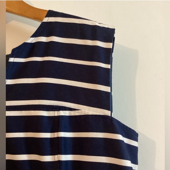 Tommy Hilfiger Blue Striped V-Neck Dress Size 16 - Picture 5 of 11